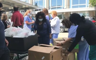 Providing meals to help reduce stress for healthcare workers